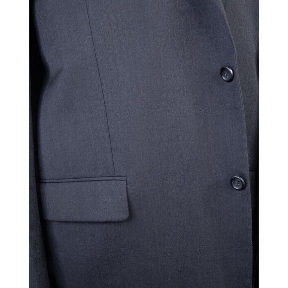 JOSEPH & FEISS mens Solid Gray Wool Blend sport coat suit jacket blazer 48L - Picture 3 of 13